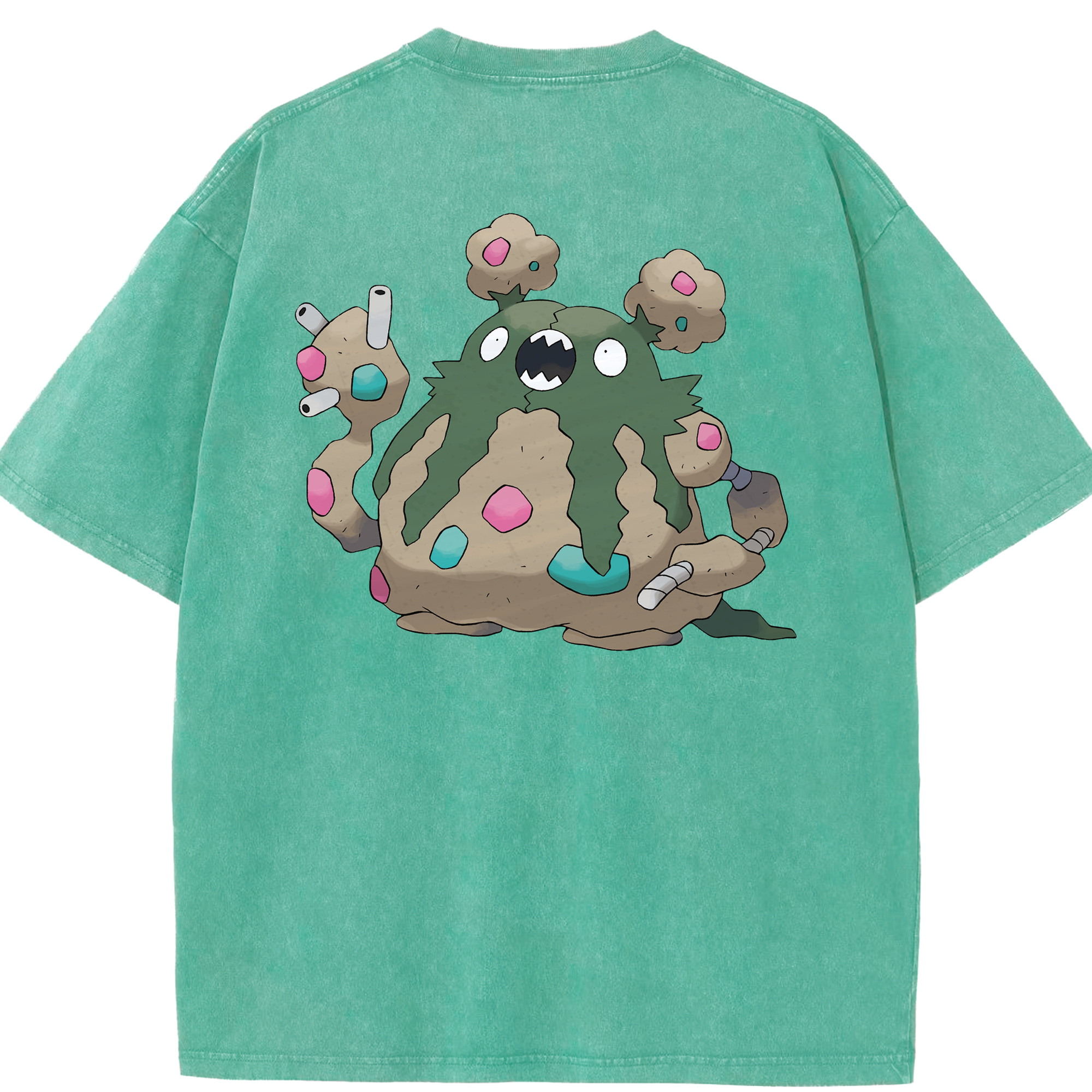 （画像用） ポケットモンスター Pokémon 綿100% ヴィンテージ風 半袖Tシャツ（背面プリント）